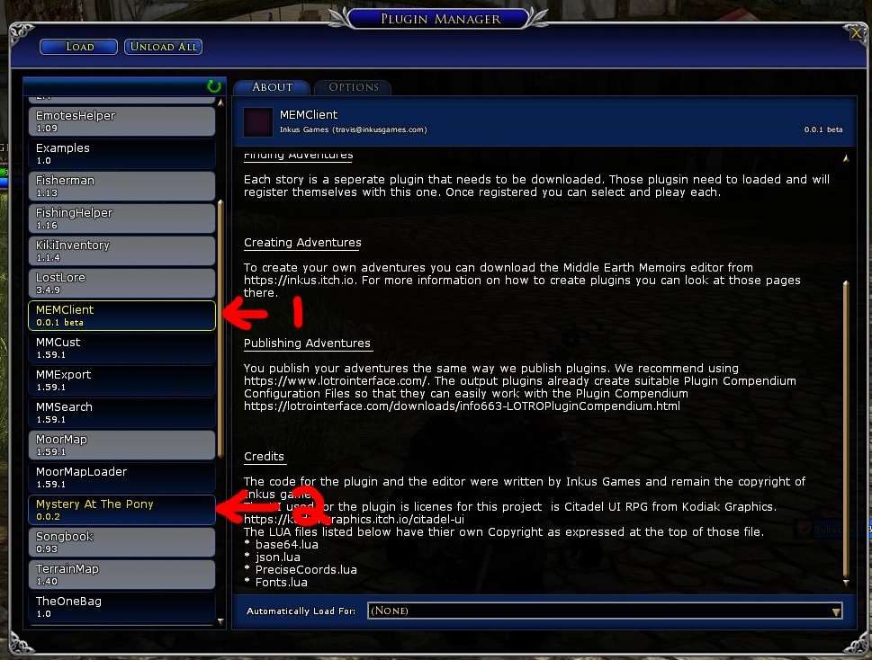 Activate the MEMLoto plugin Activate the MEMLoto plugin